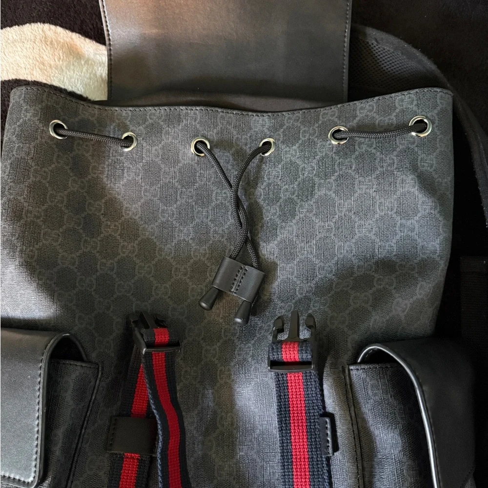 Gucci Backpack with Black and Red Accents - Picture 7 of 11